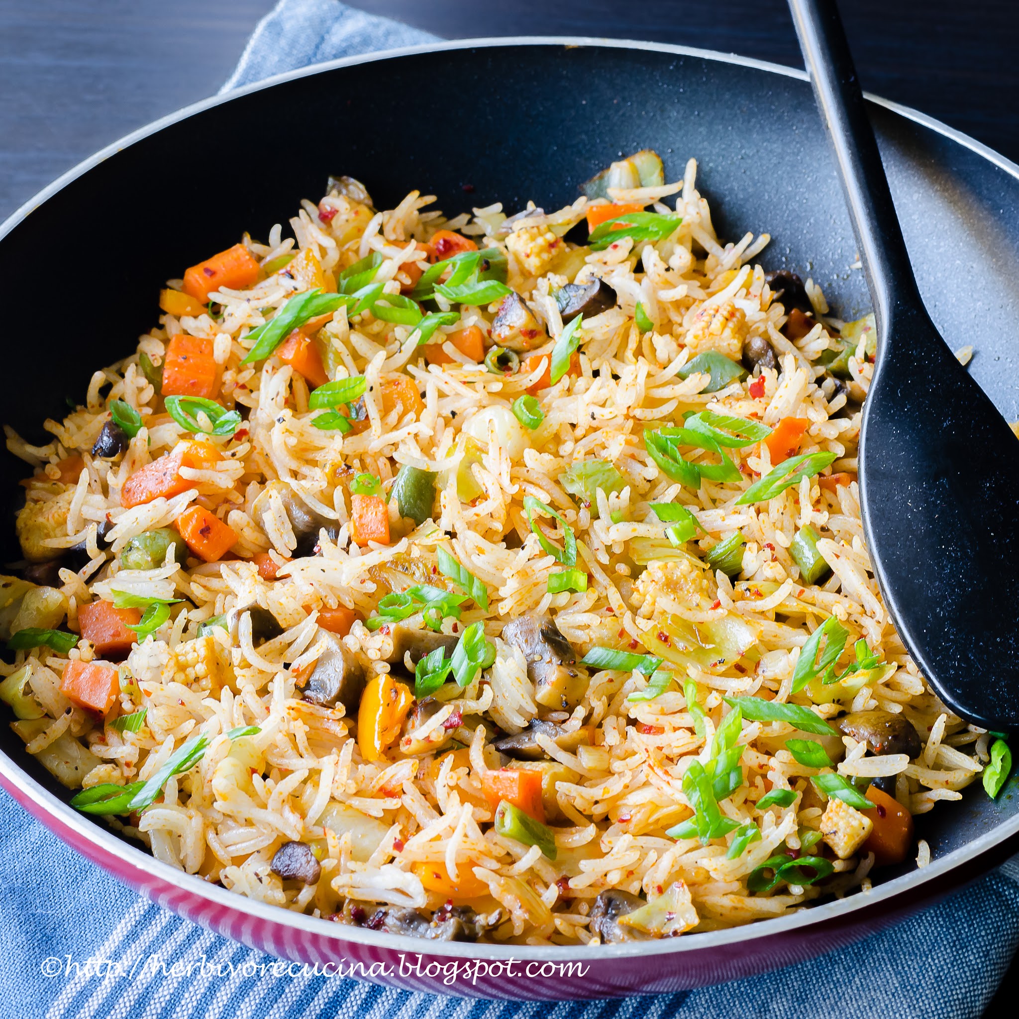 Schezwan Fried Rice - Herbivore Cucina