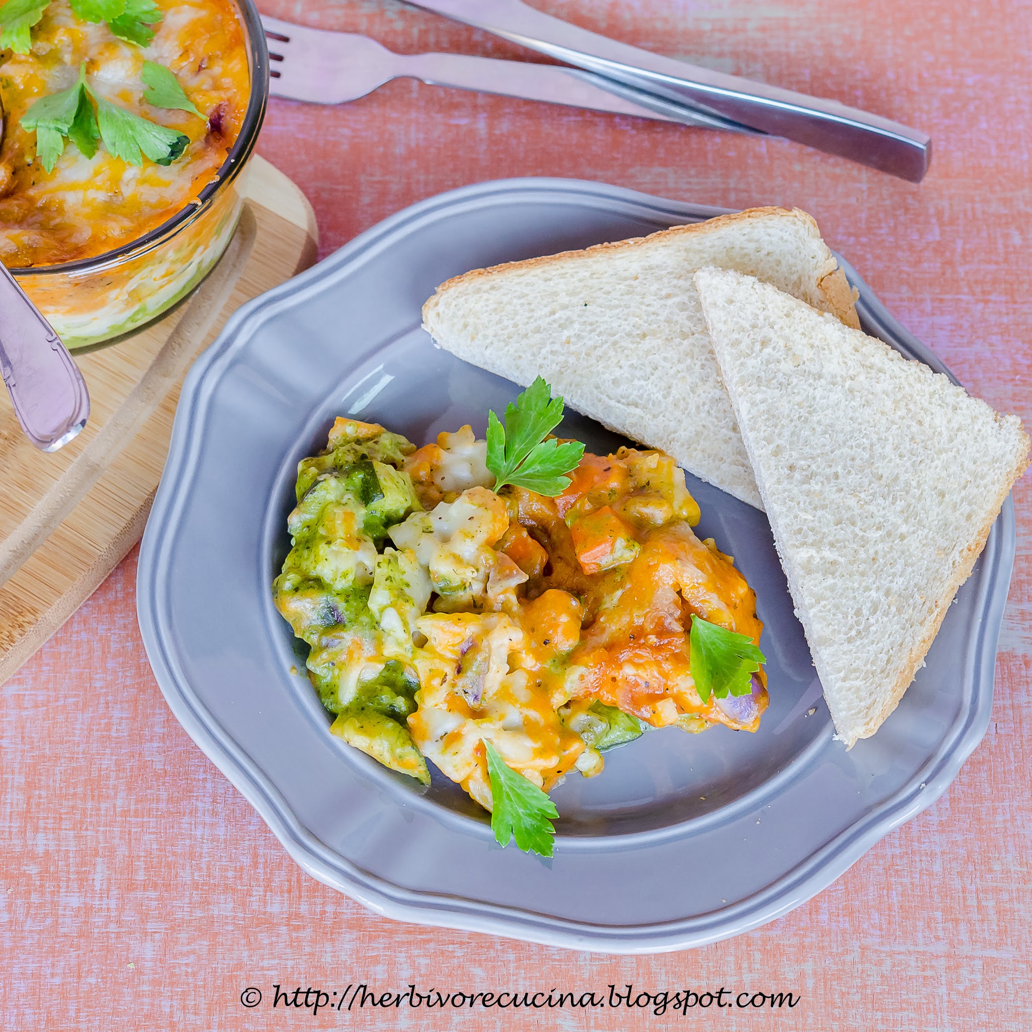 Tricolor Baked Casserole - Herbivore Cucina