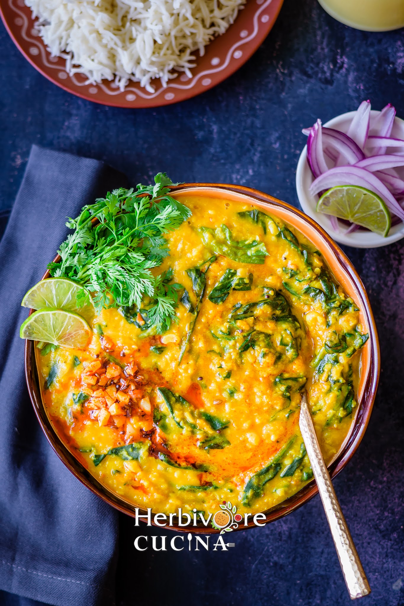 Instant Pot Spinach Dal with Rice