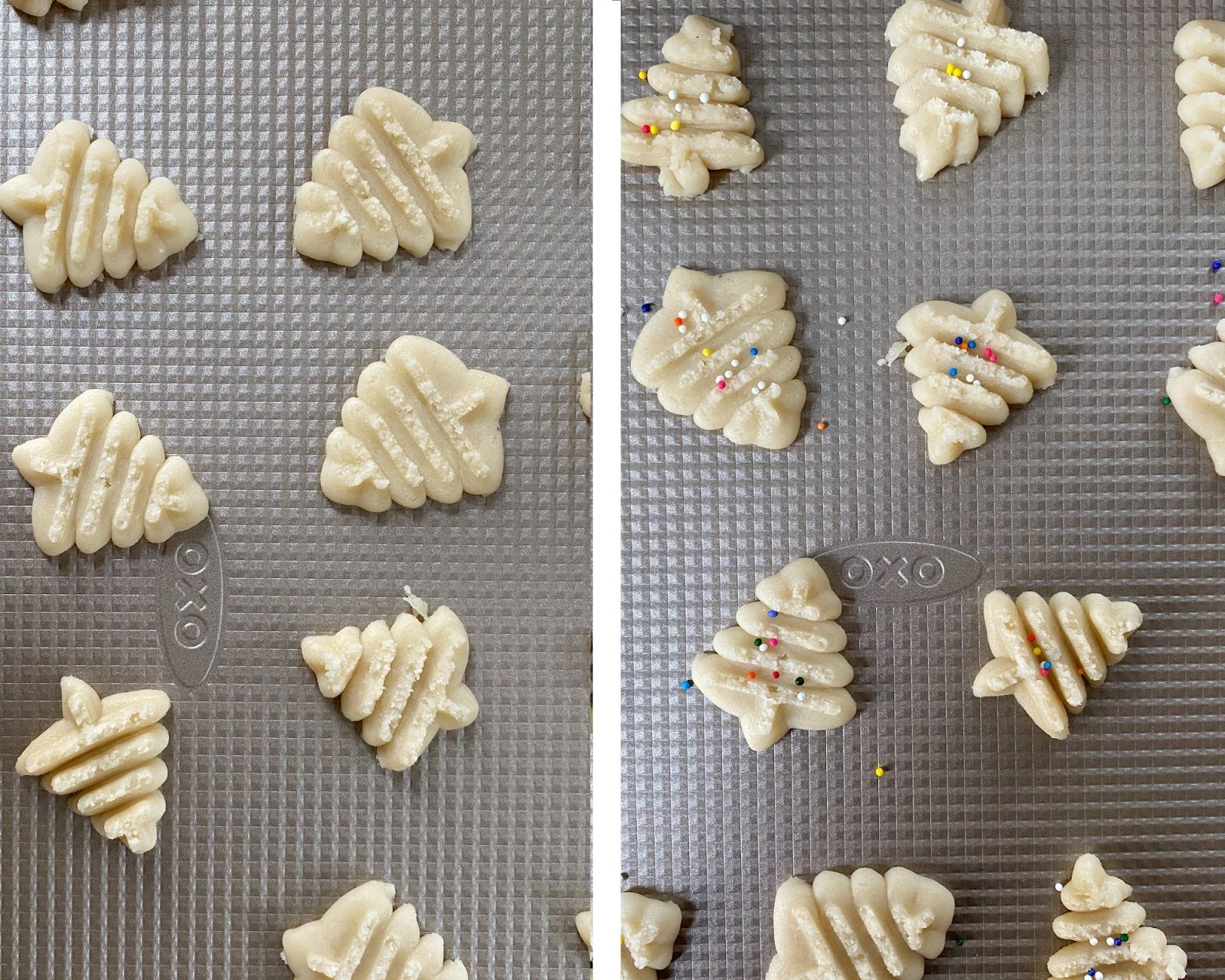 Steps to make Eggless Spritz cookies