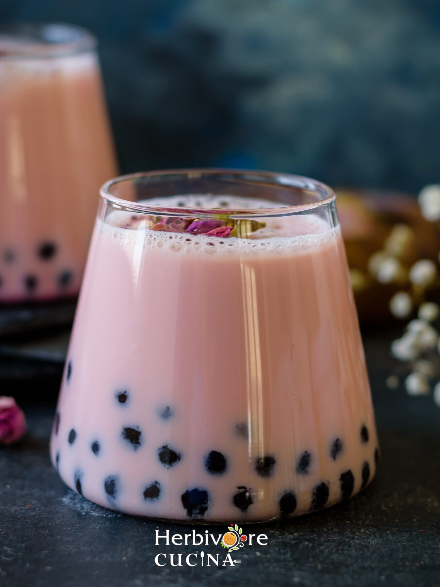 Rose Boba (Bubble) Tea - Herbivore Cucina