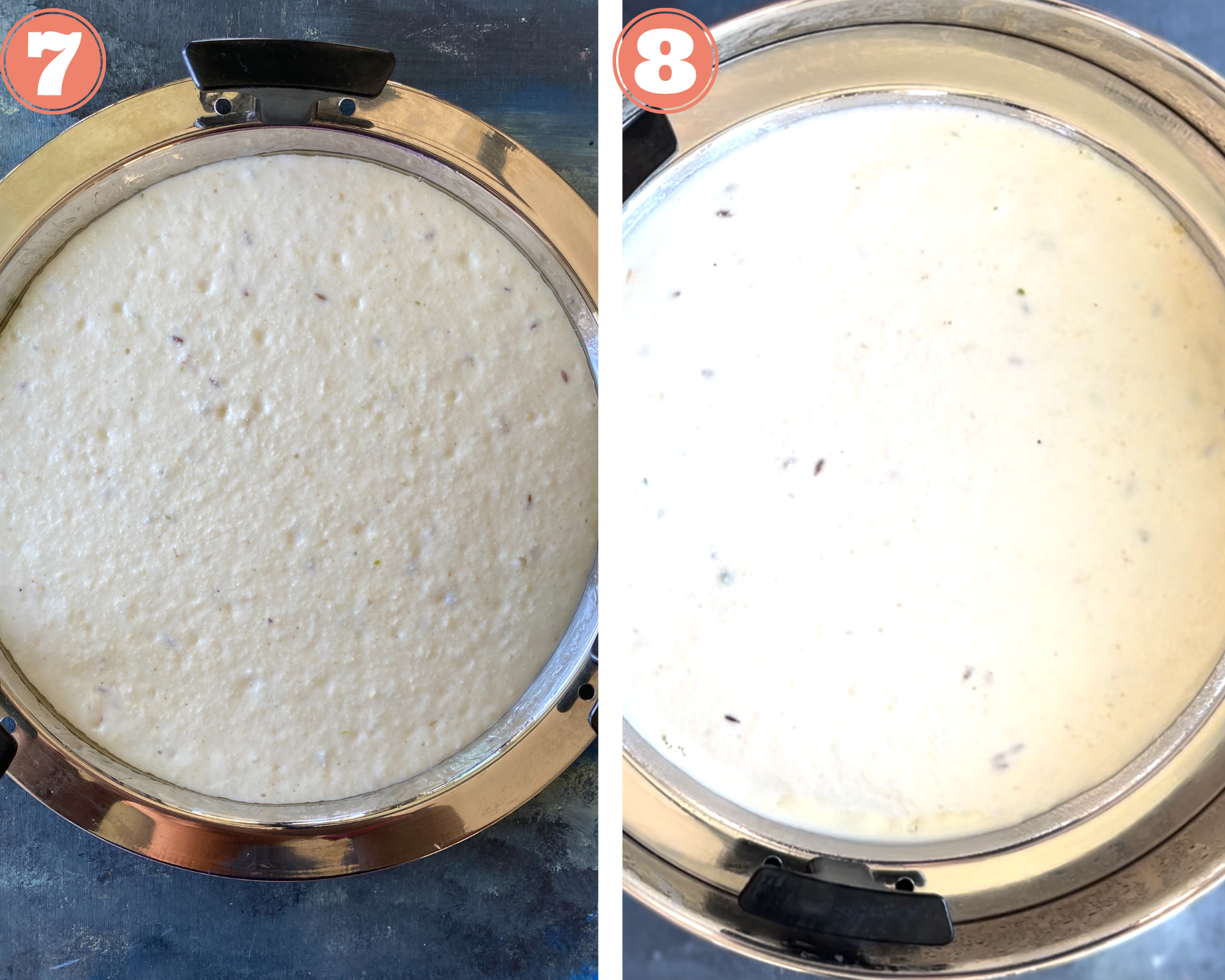 Steps to make rava dhokla; transfer half the batter to the greased plate and steam till cooked. 
