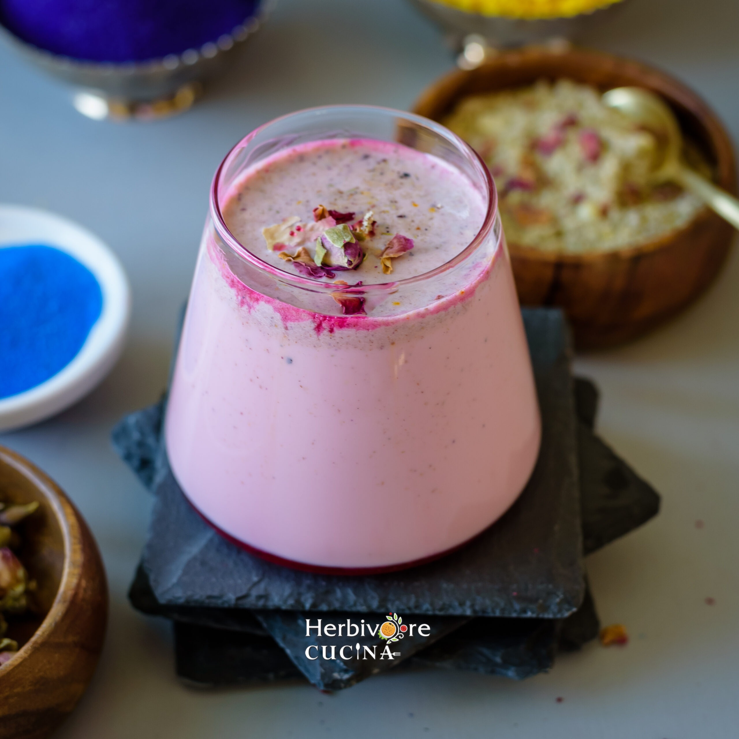 Make your own rose thandai