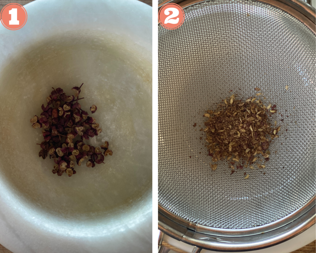 Removing husks from sichuan peppers