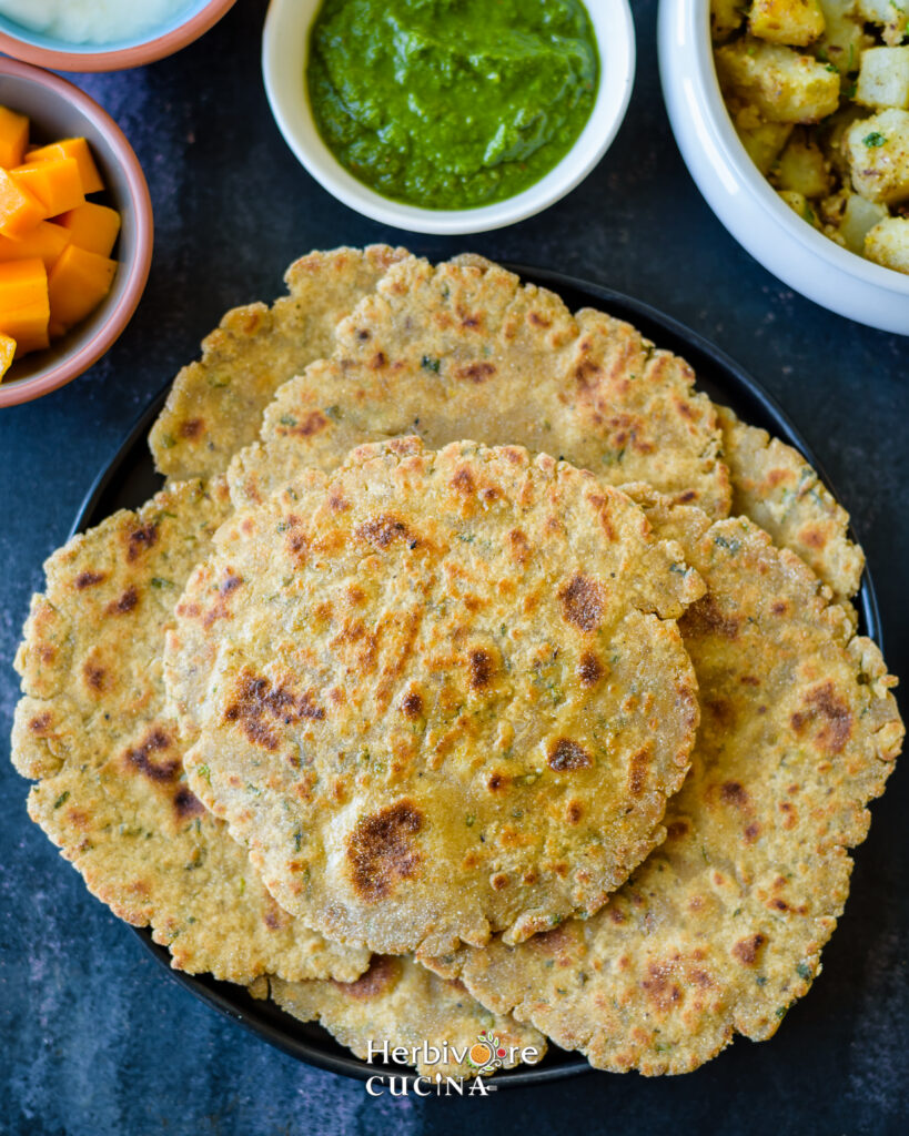 Rajgira Parathas in a plate