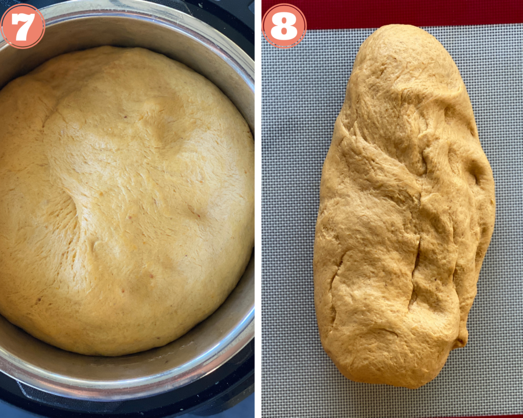 Make the pumpkin bread dough