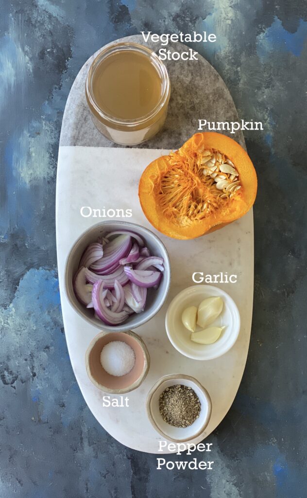 Ingredients for Pumpkin Soup