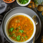 How to plate tomato dal rasam