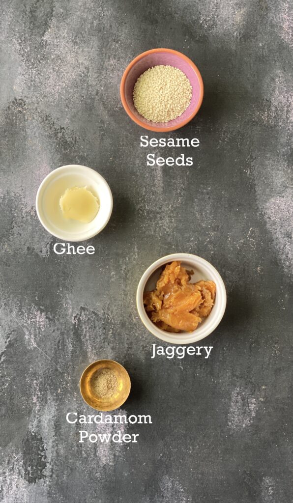 Ingredients for til chikki