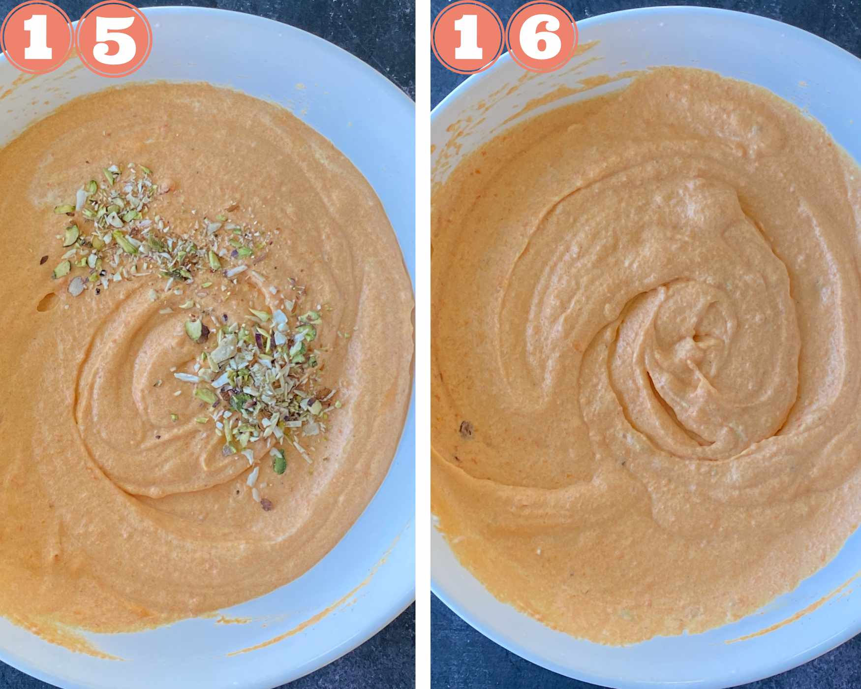 Add nuts and fold them into the carrot mixture.